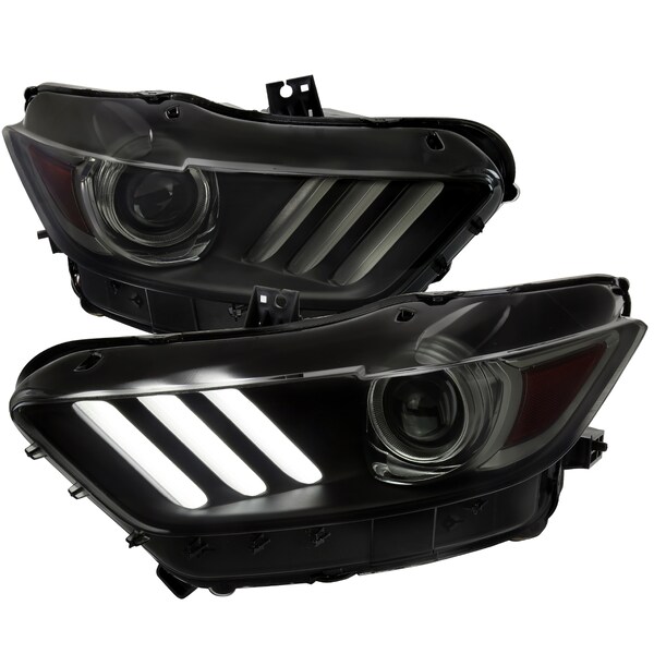 Spec-D Tuning 15-17 FORD MUSTANG PROJECTOR HEADLIGHTS, PK 2 2LHP-MST15SM-RO - main